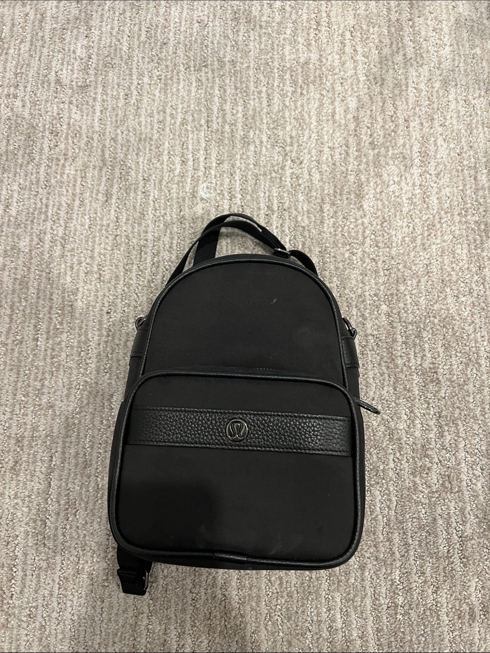 lululemon athletica Black Compact Backpack with Textured Front Panel